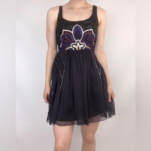 NWT Free People Lotus‎ Pond Embroidered Mini Dress